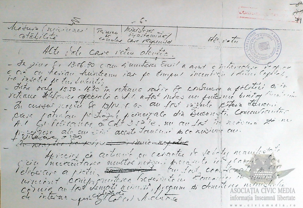 Plan de actiune Piata Universitatii 13 iunie 1990 Mineriada Iliescu Roman Chitac - Parchet Civic Media 05